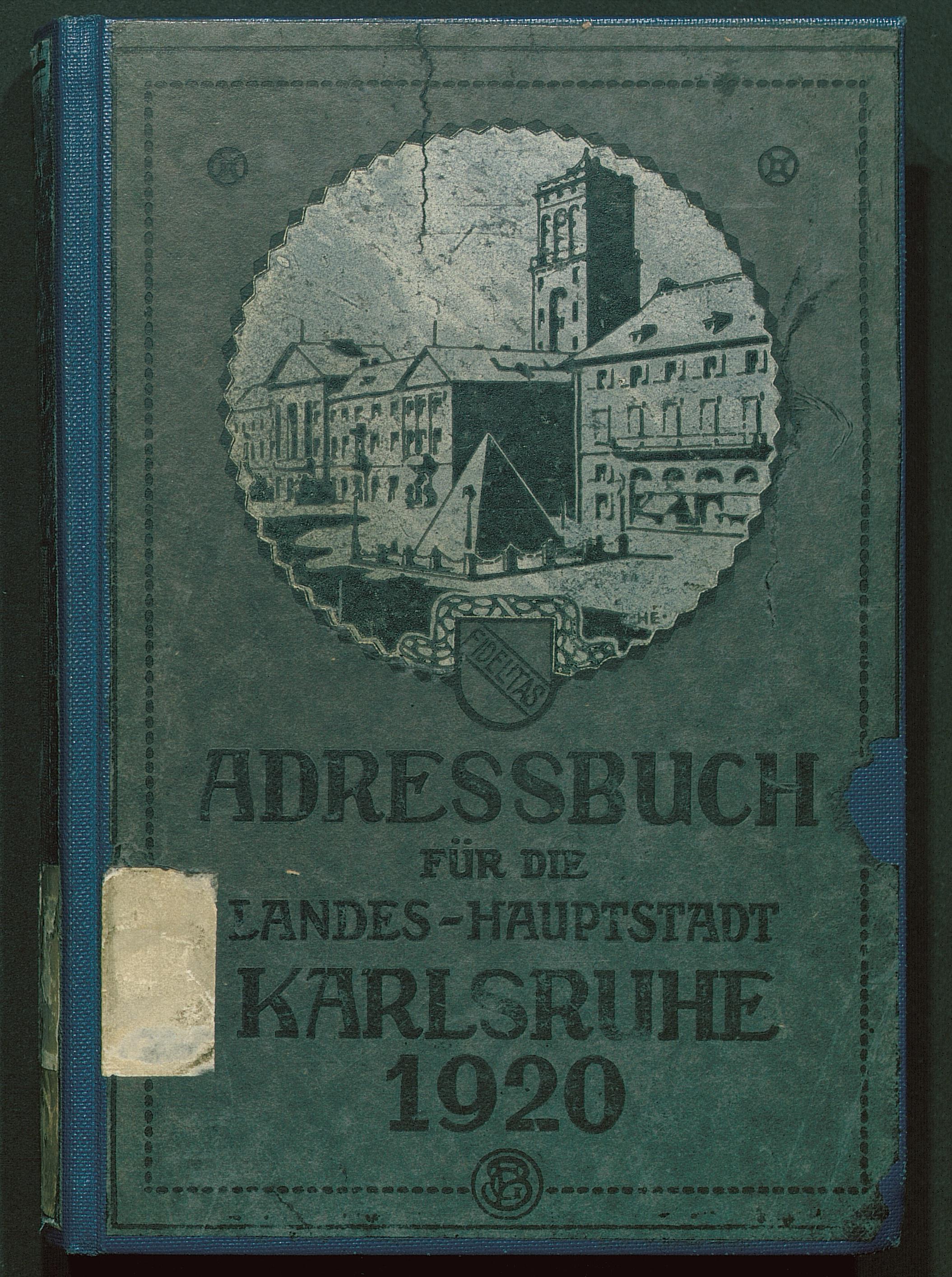 Adressbuch der Landeshauptstadt Karlsruhe 1920
